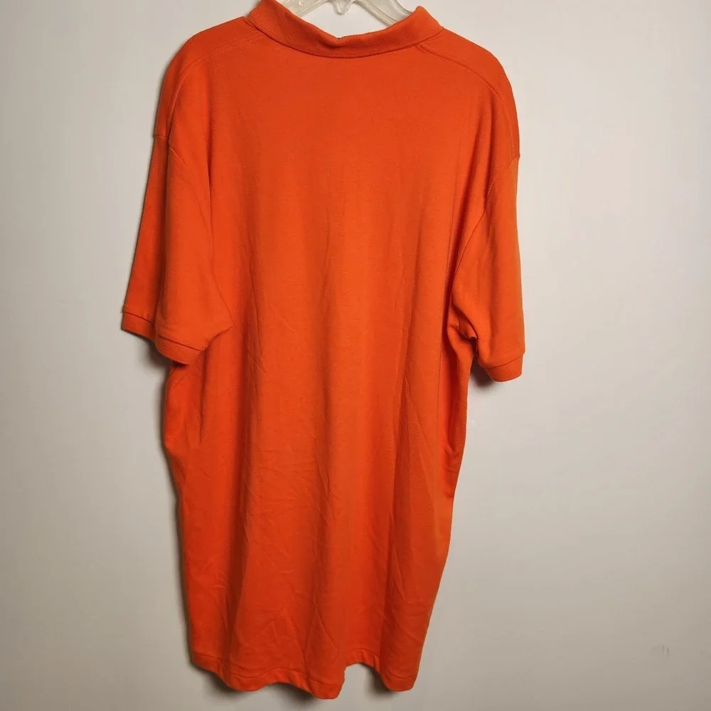 Polo Ralph Lauren Mens XL Tall Orange Polo Shirt Navy Pony 100% Cotton Classic